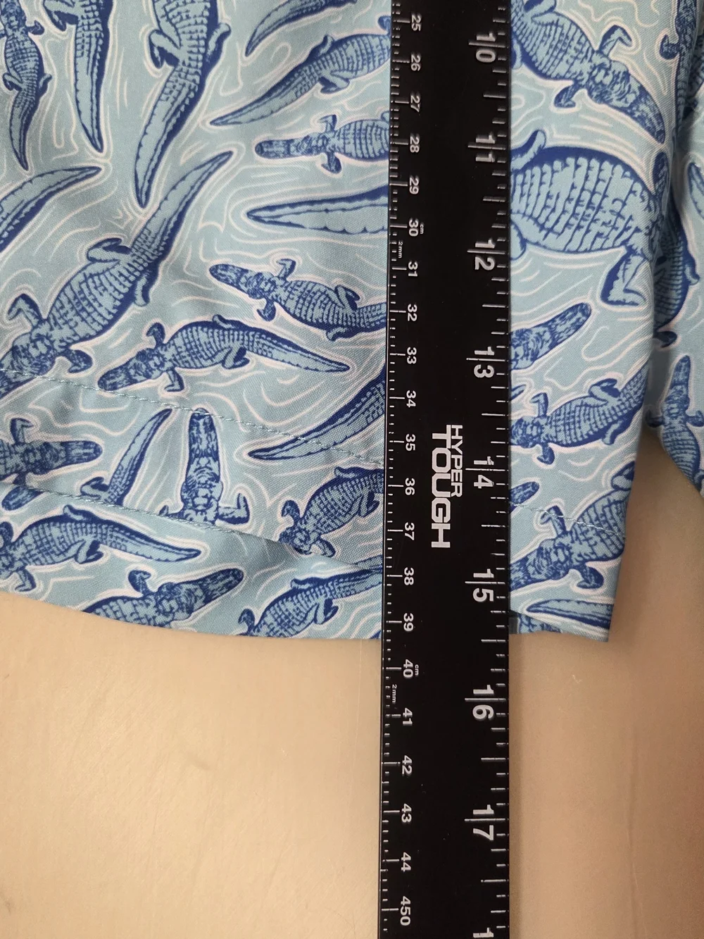 Southern Tide Boys Medium Alligator Print Swim Trunks Blue. #0337
